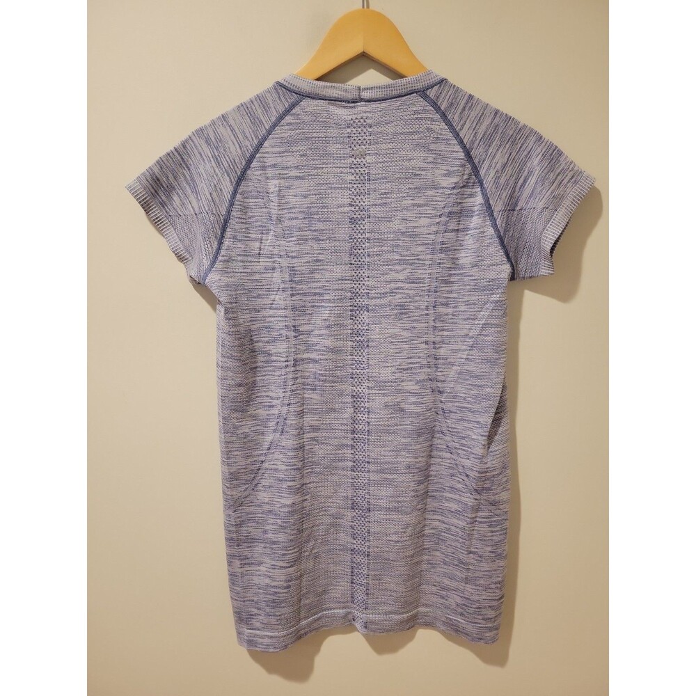 Lululemon Swiftly Tech Short Sleeve Shirt Women’s Size 10 Blue Seamless Running - Picture 5 of 7